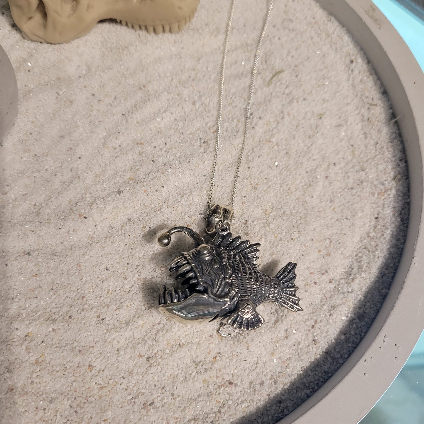 Sterling Angler Fish Necklace