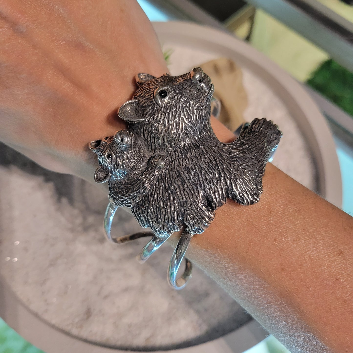 Sterling Soms Bear Cuff