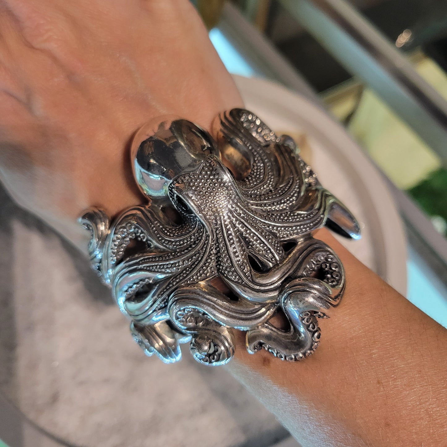 Sterling Octopus Cuff