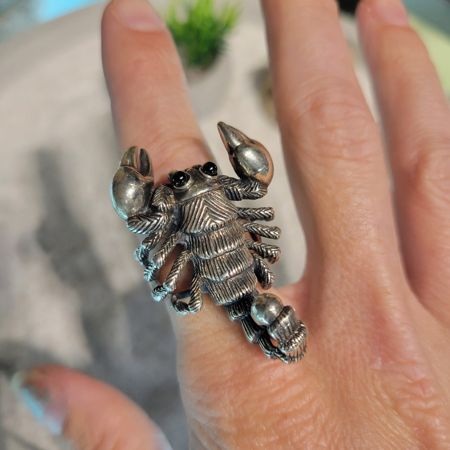 Sterling Scorpion Ring sz Adjustable