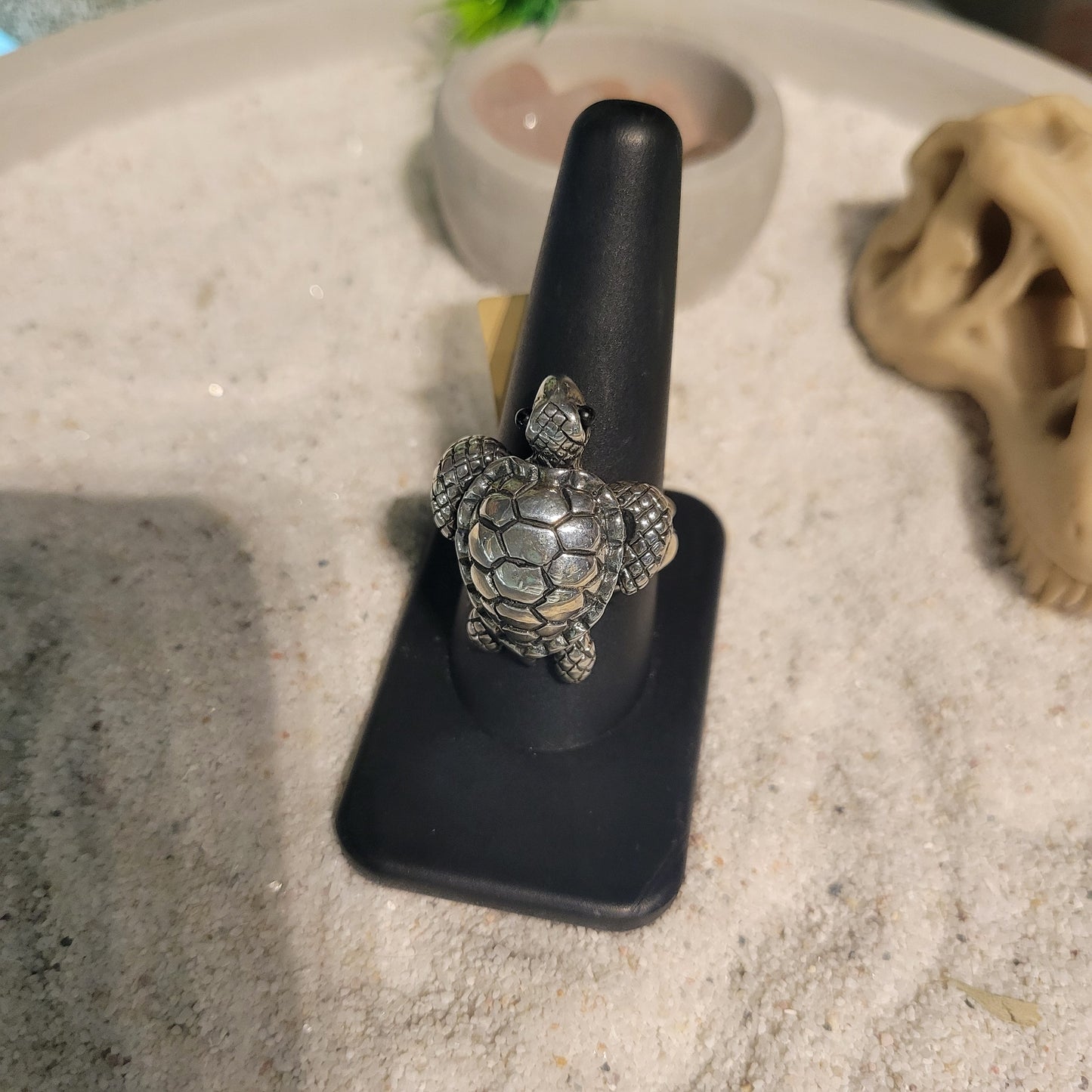 Sterling Turtle Ring sz Adjustable