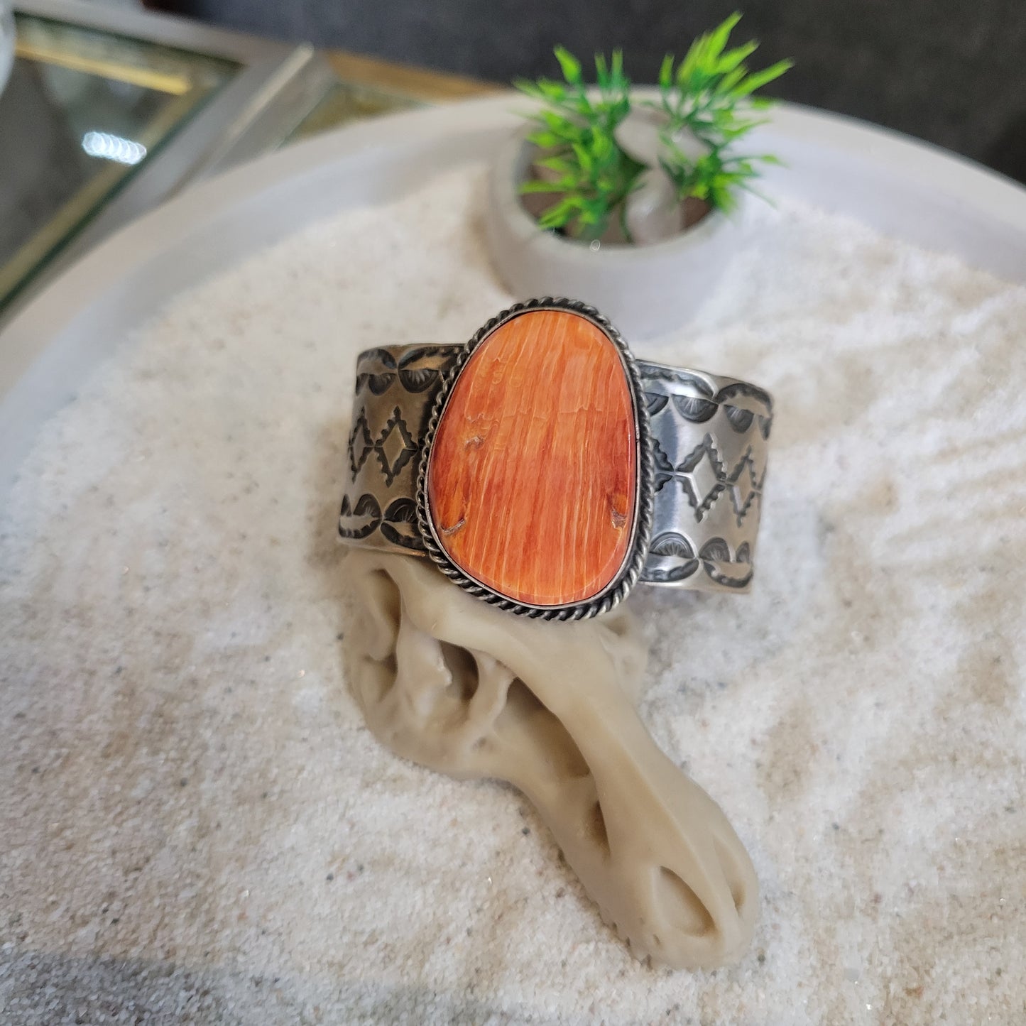 Sterling Spiny Oyster Cuff