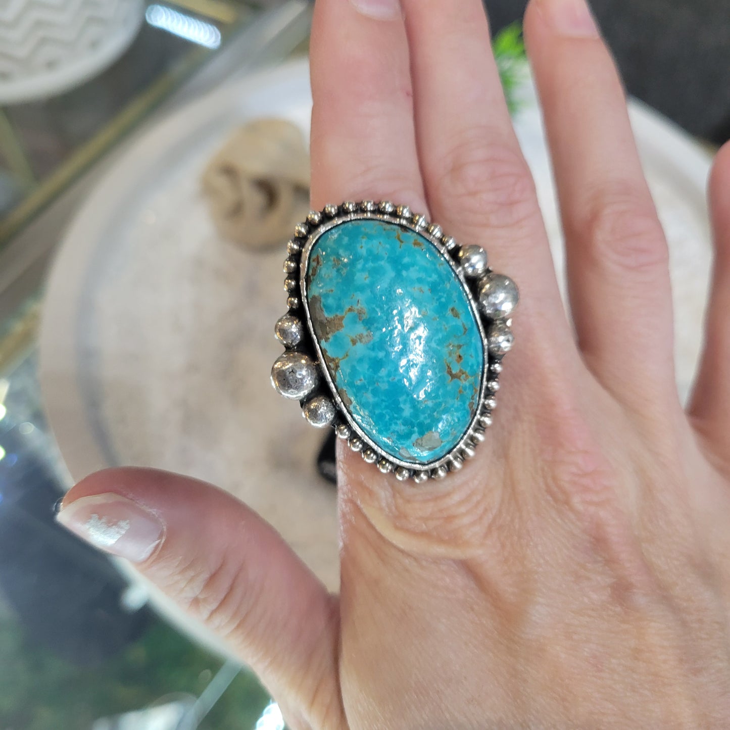 Sterling Turquoise Ring sz. 7.5