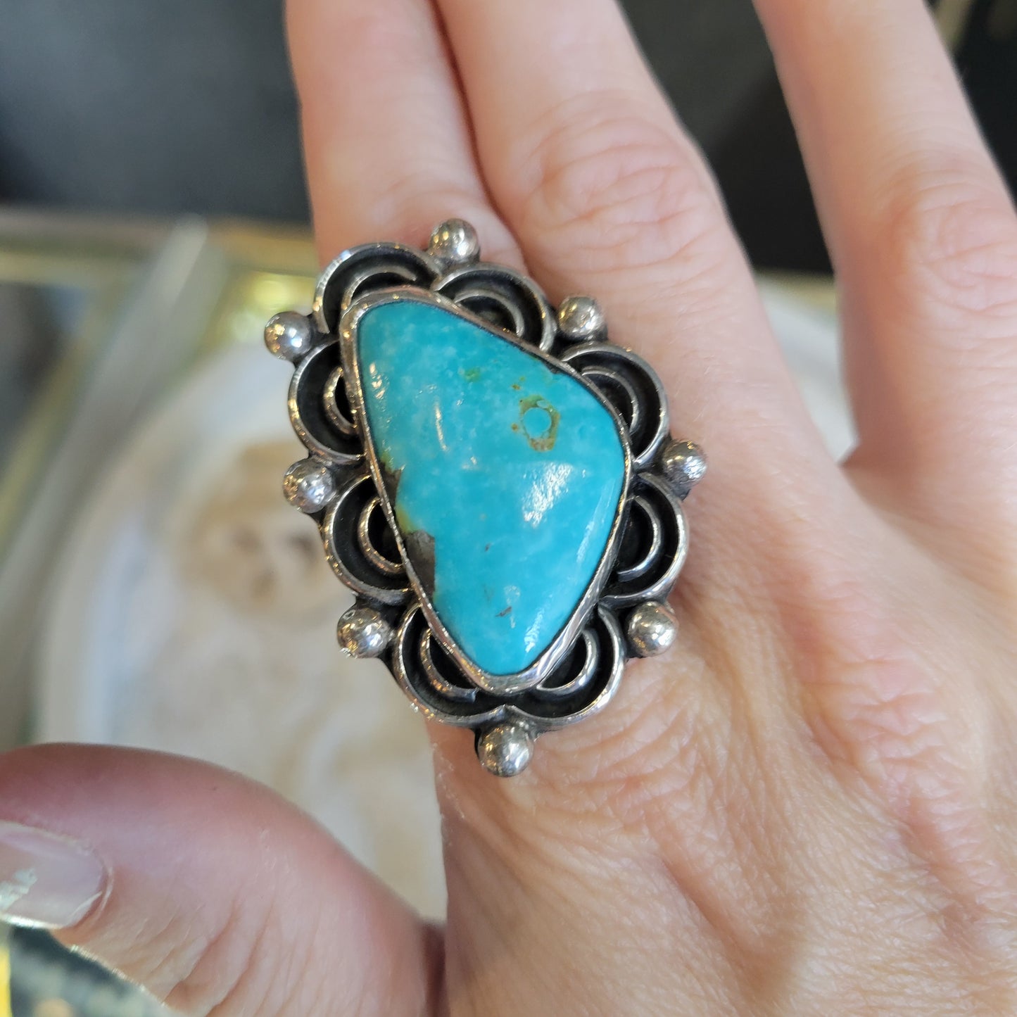 Sterling Turquoise Ring sz. 8