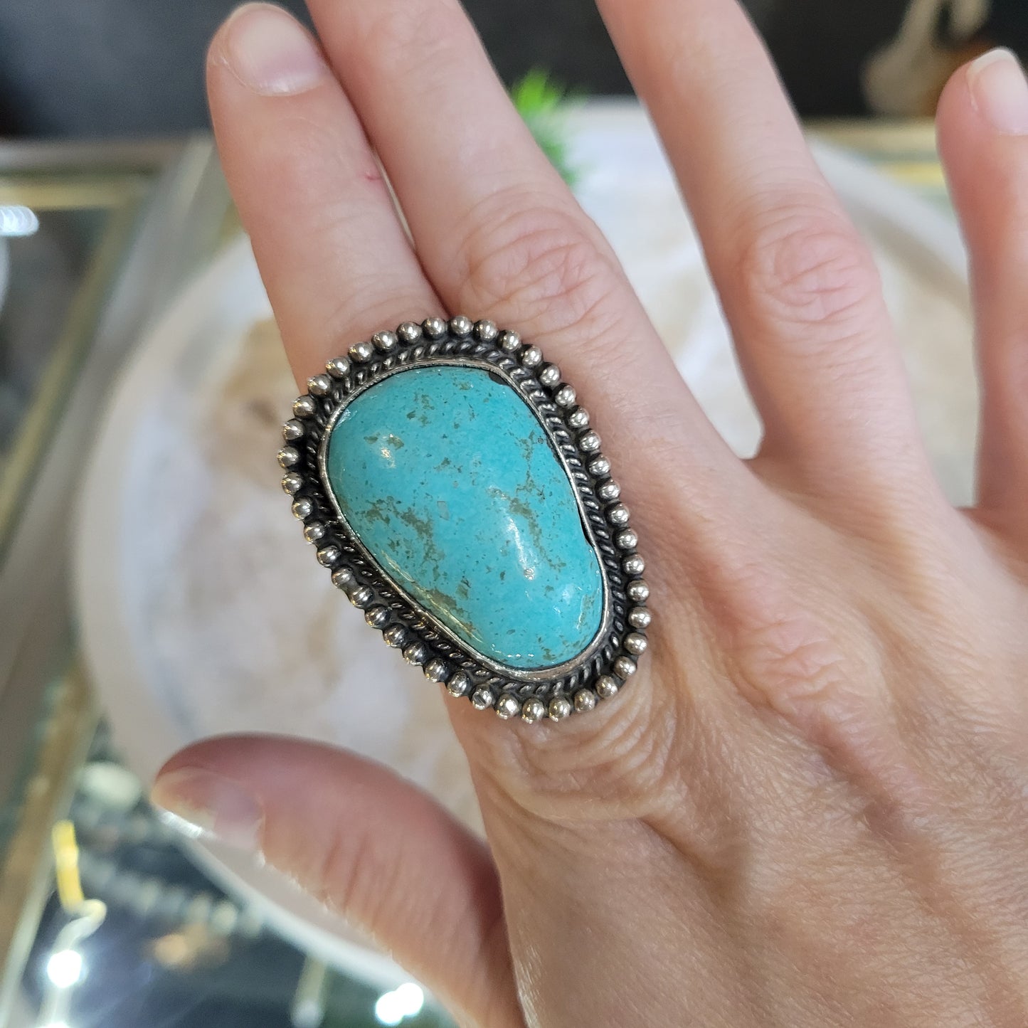 Sterling Turquoise Ring sz. 8