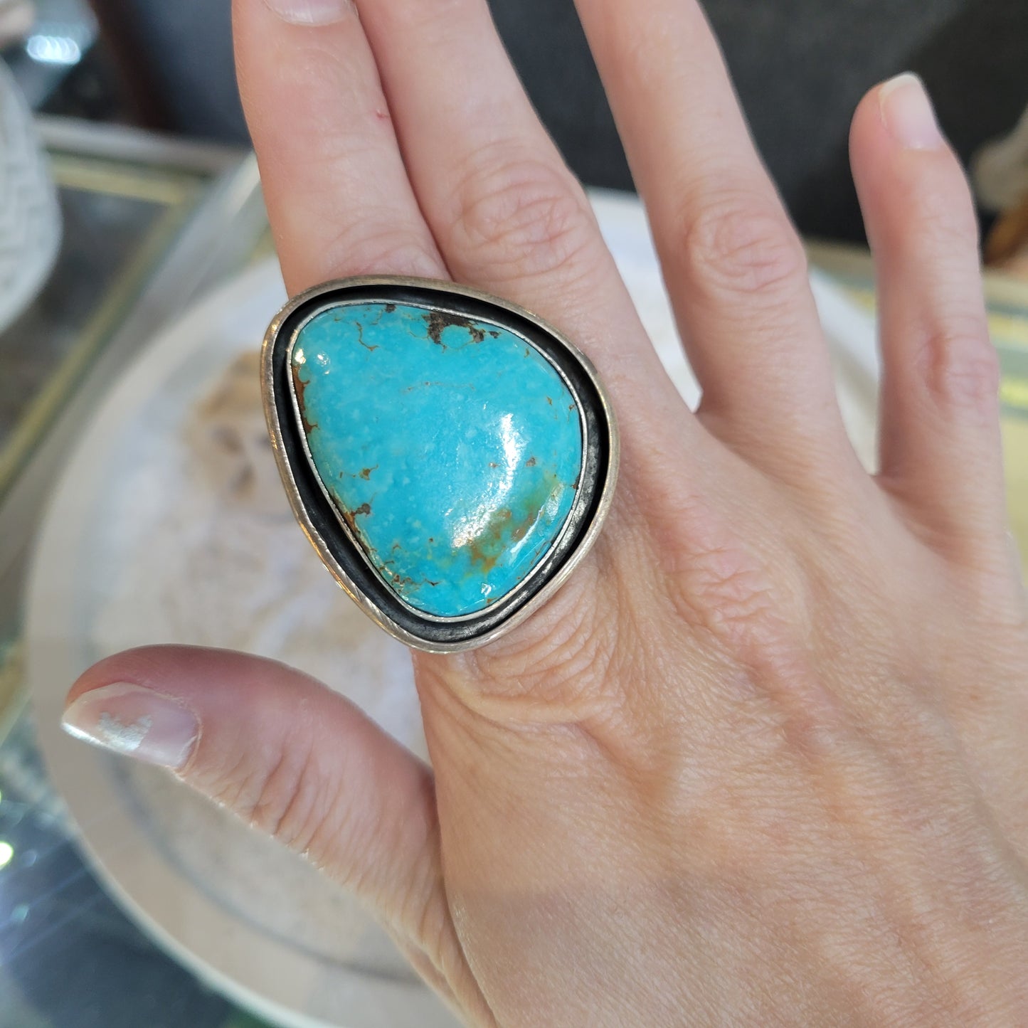 Sterling Turquoise Ring sz. 8