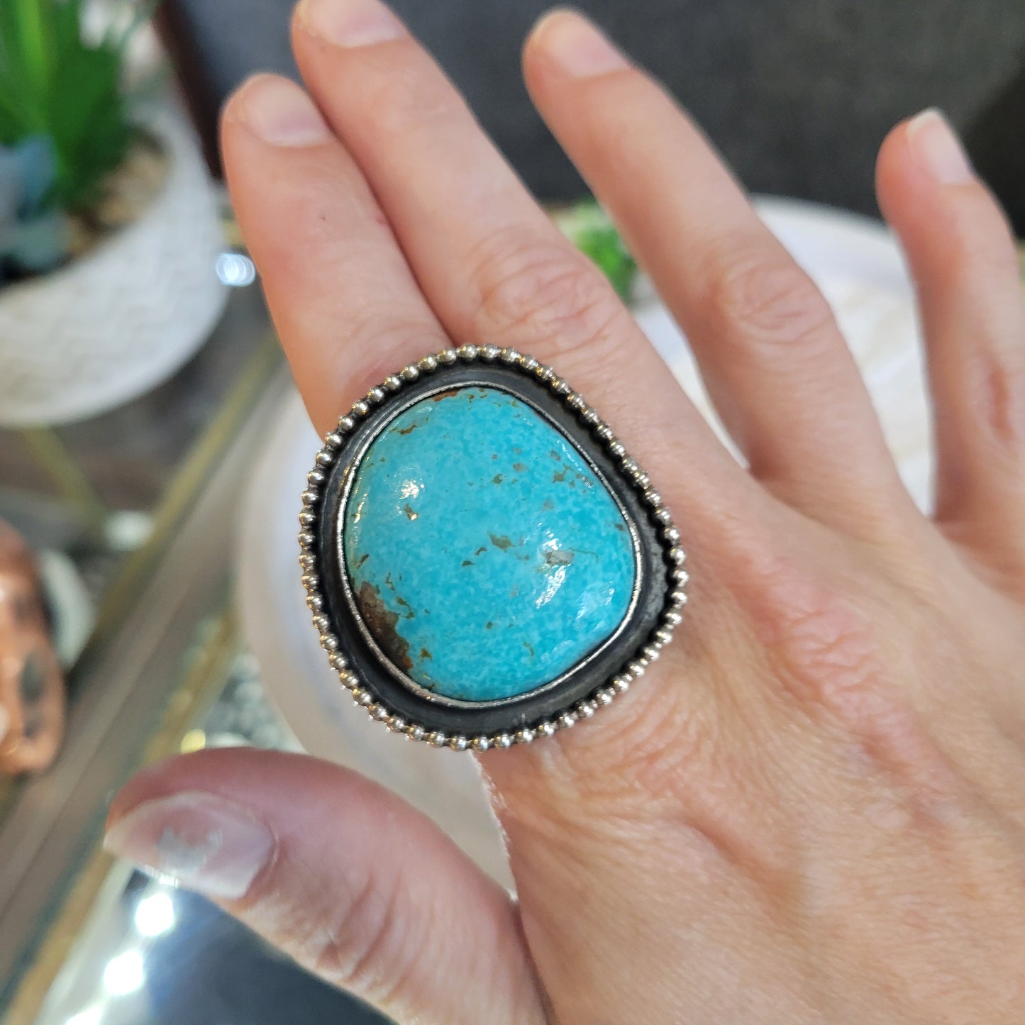 Sterling Turquoise Ring sz. 8.5