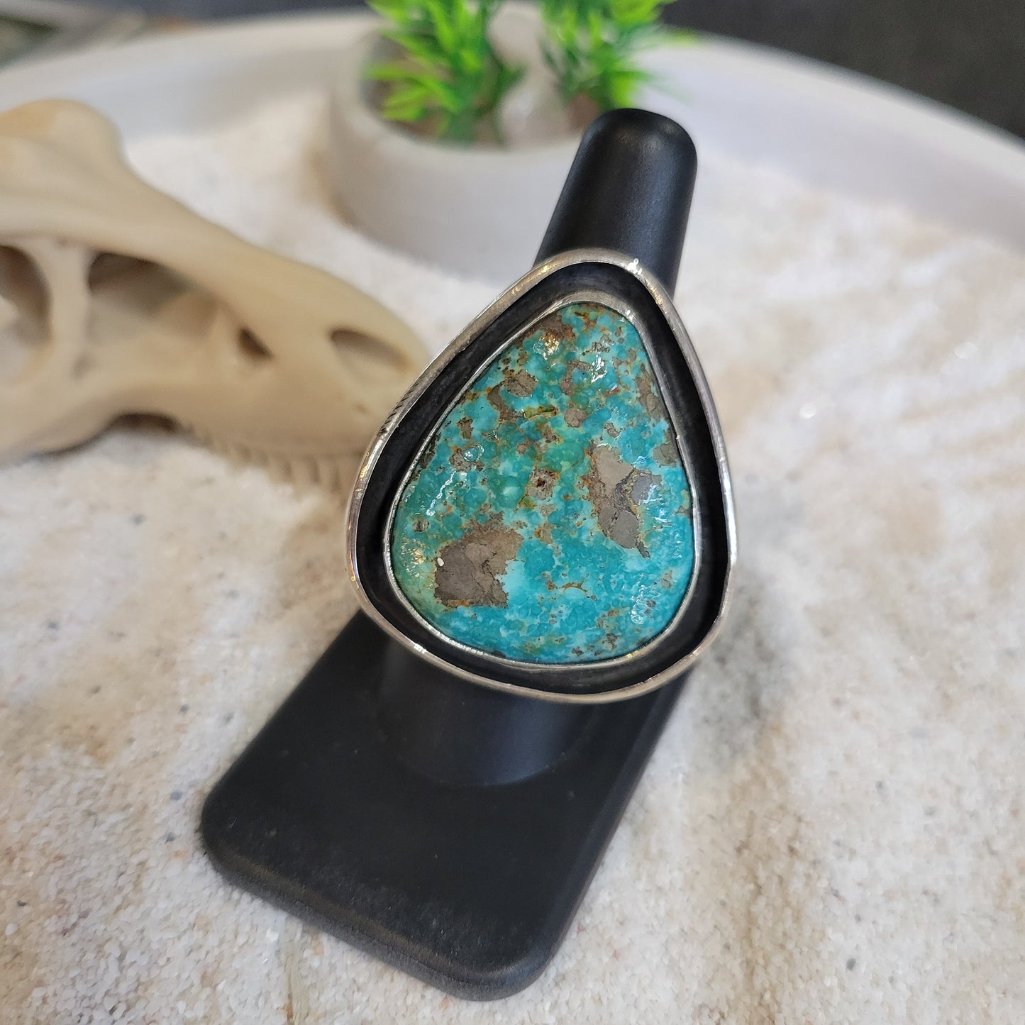 Sterling Turquoise Ring sz. 8.5