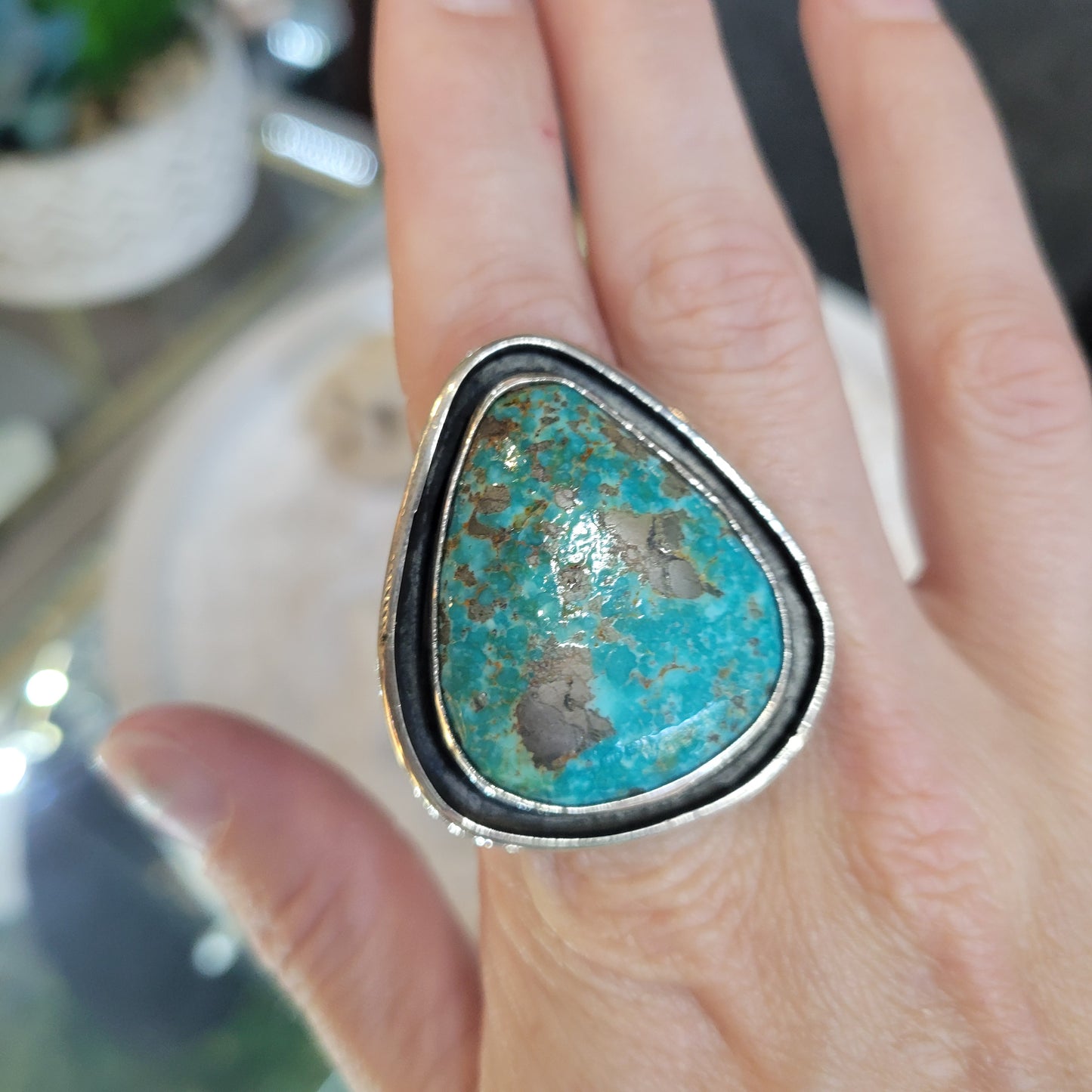 Sterling Turquoise Ring sz. 8.5