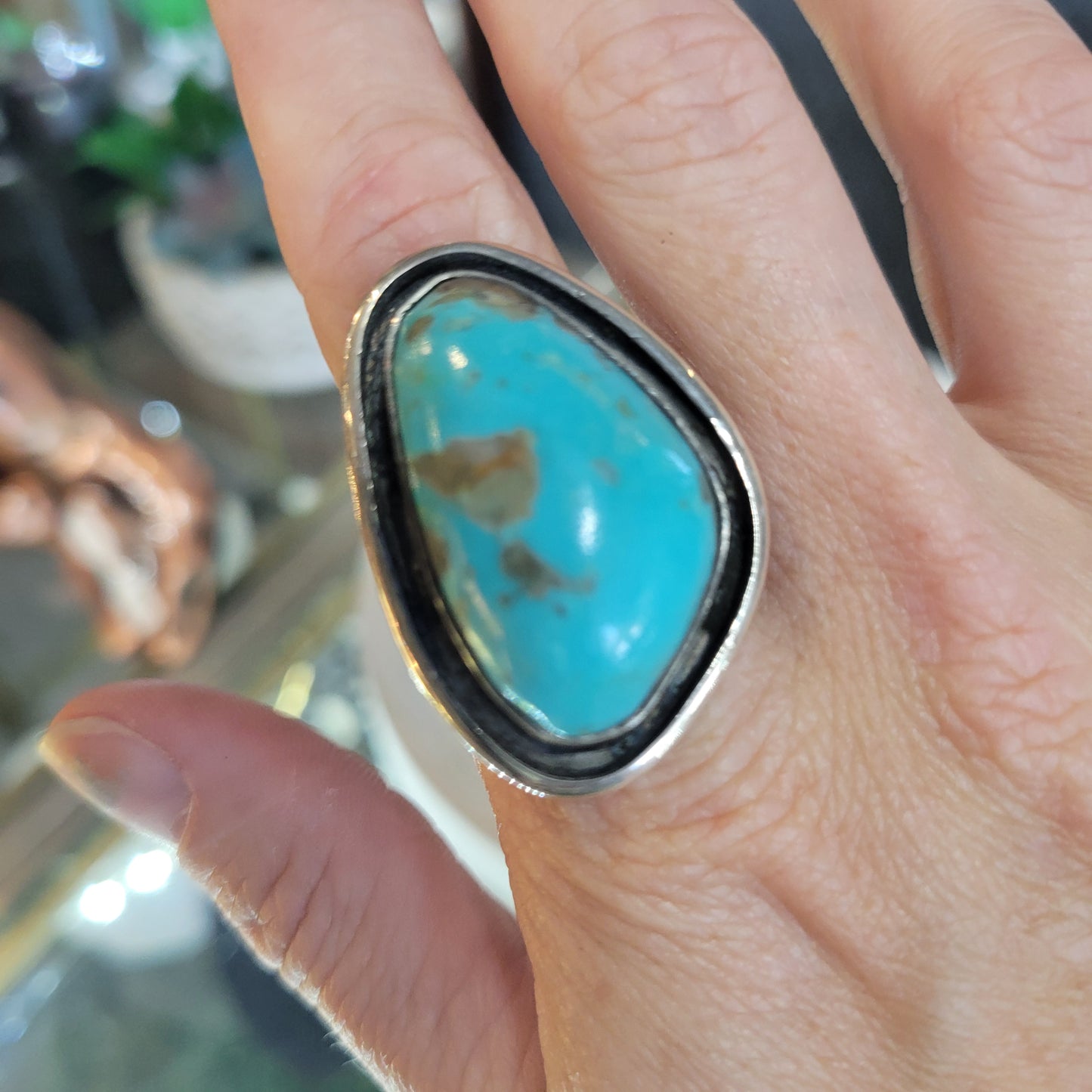 Sterling Turquoise Ring sz. 9