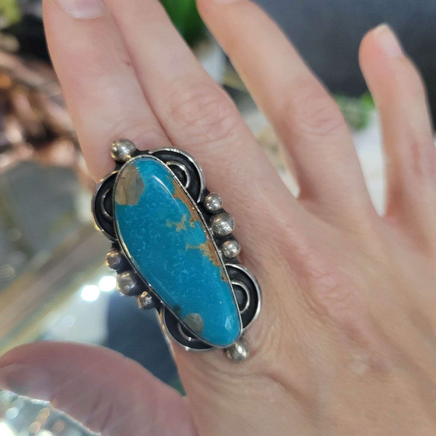 Sterling Turquoise Ring sz. 9