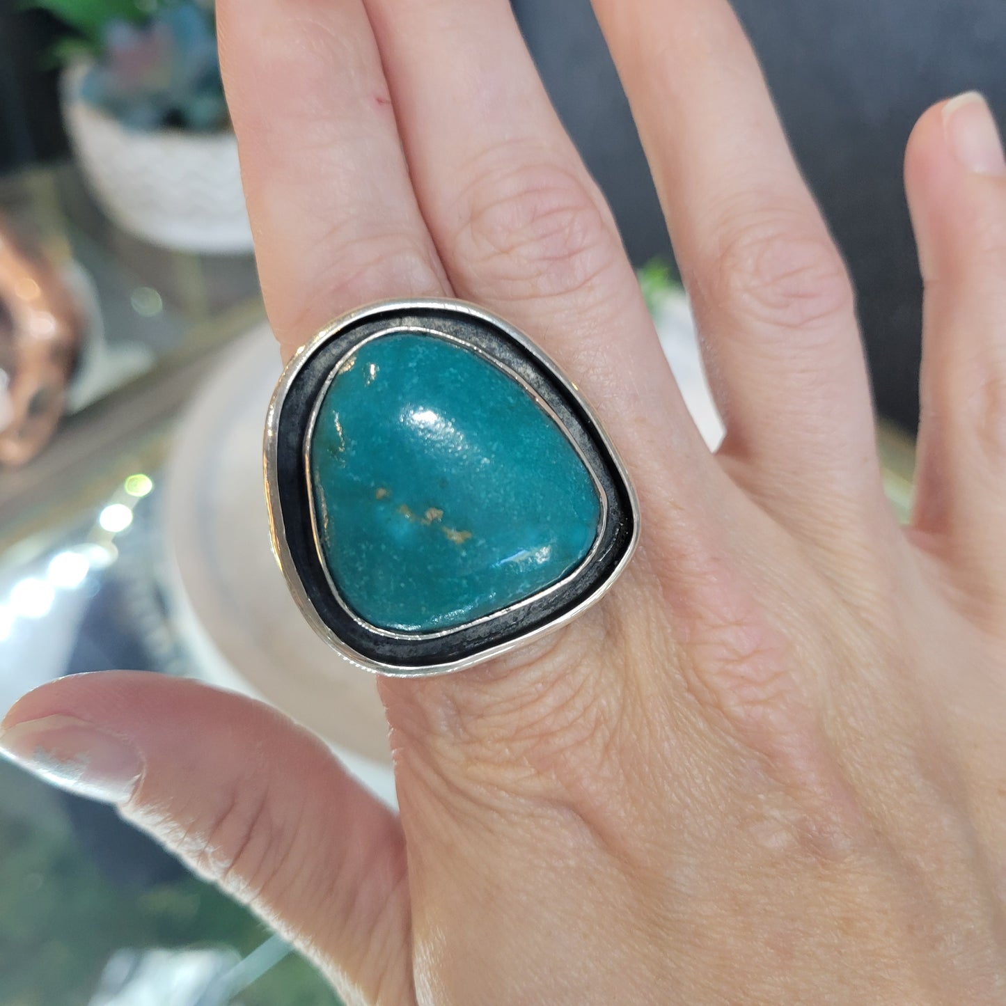 Sterling Turquoise Ring sz. 9.5