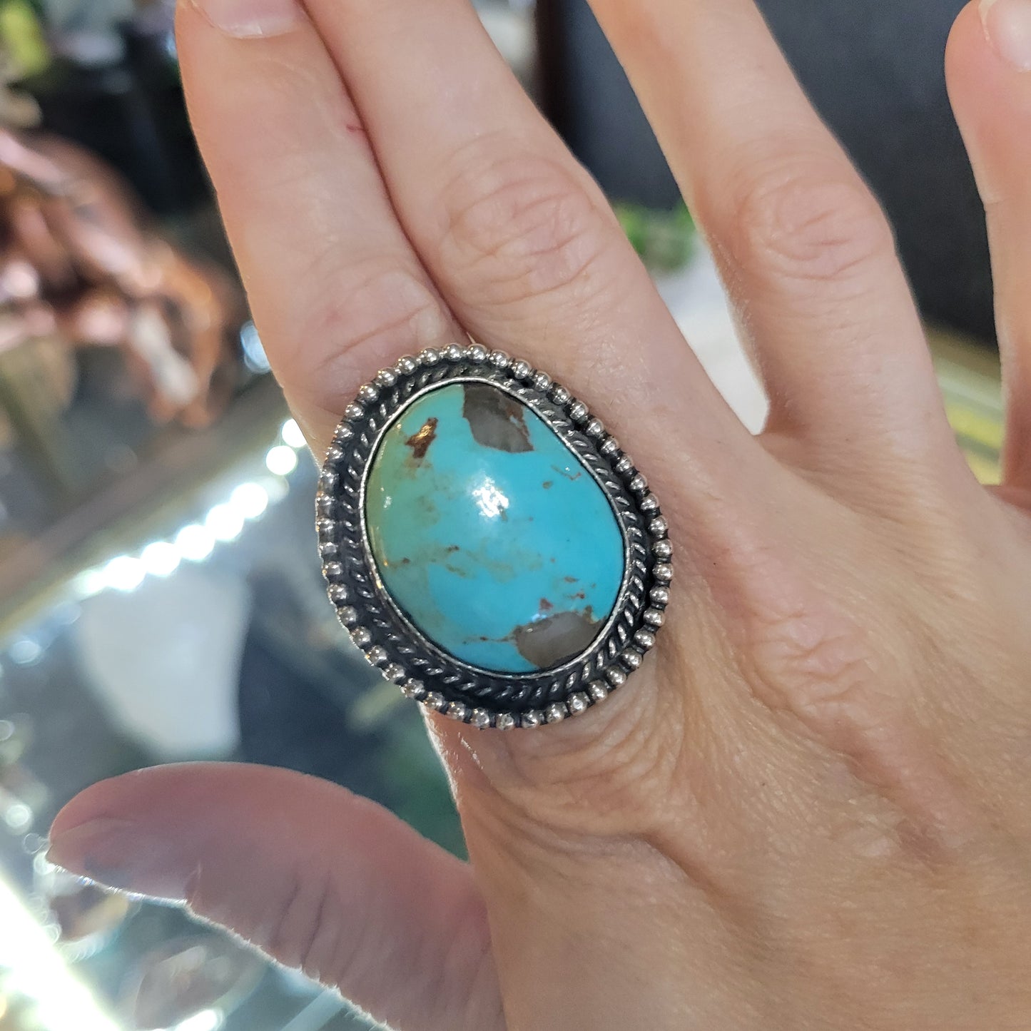 Sterling Turquoise Ring sz. 10