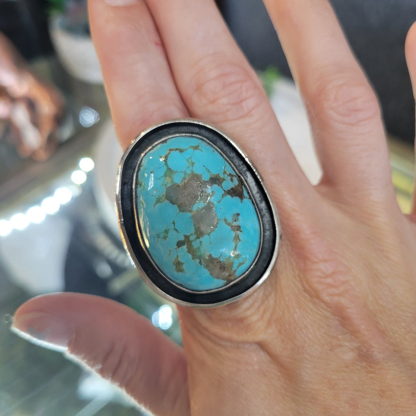 Sterling Turquoise Ring sz. 10
