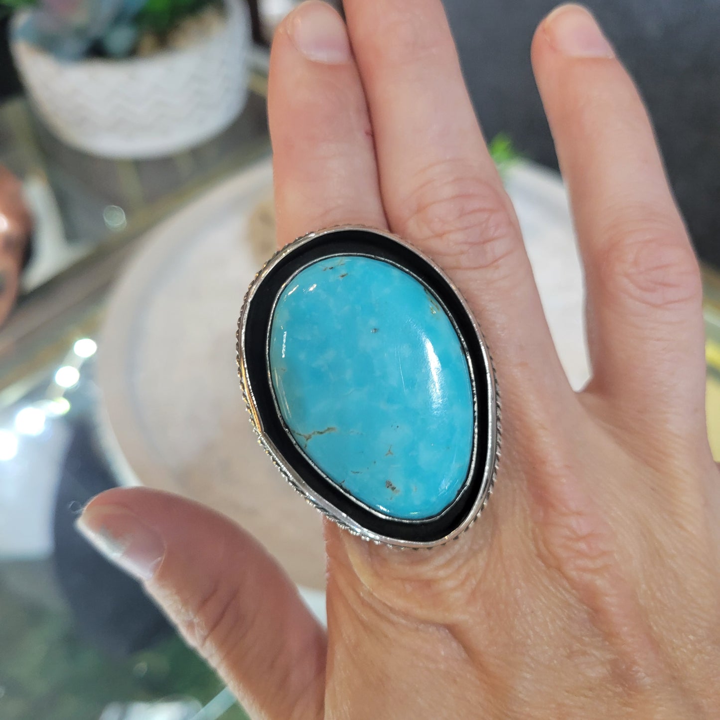 Sterling Turquoise Ring sz. 10