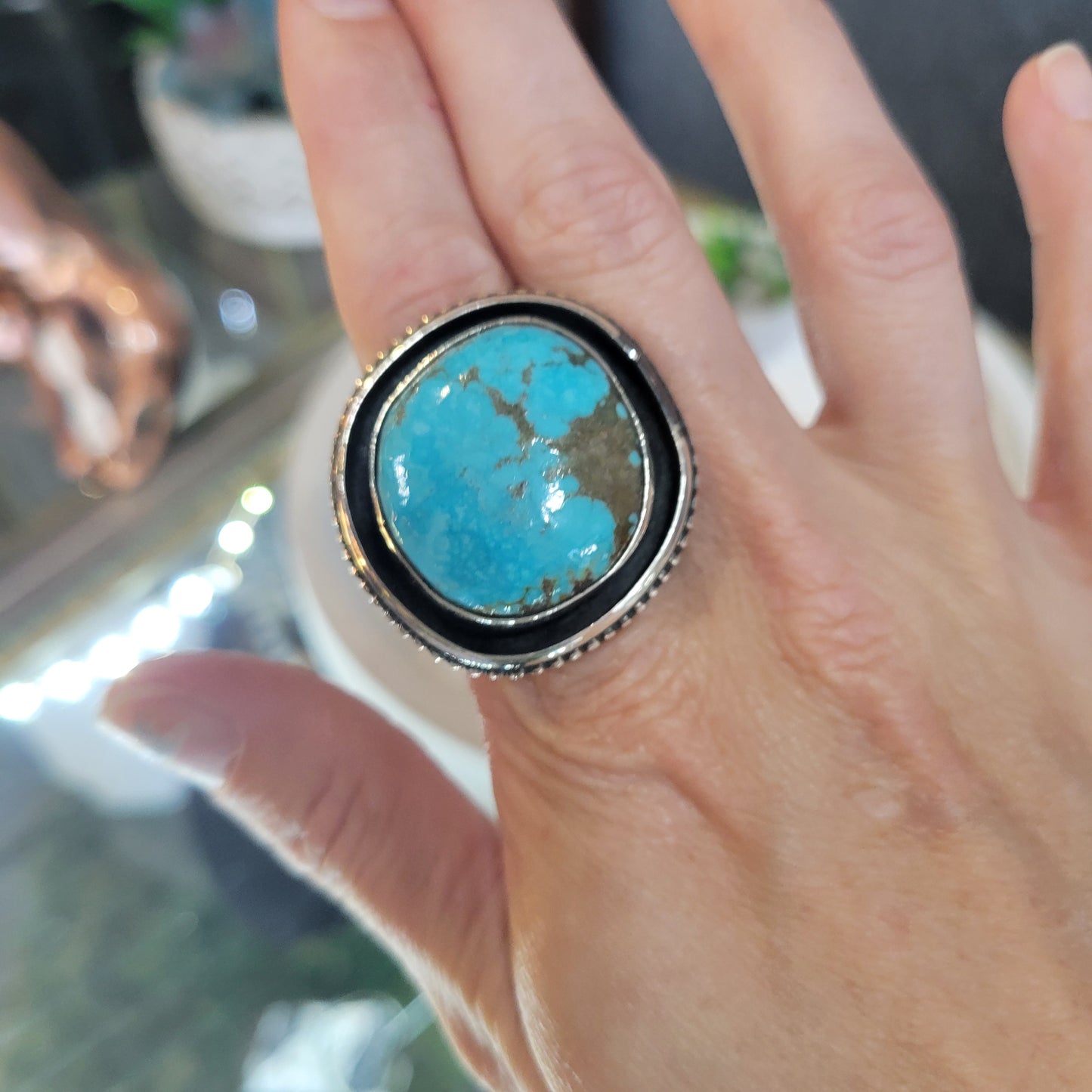 Sterling Turquoise Ring sz. 10.5
