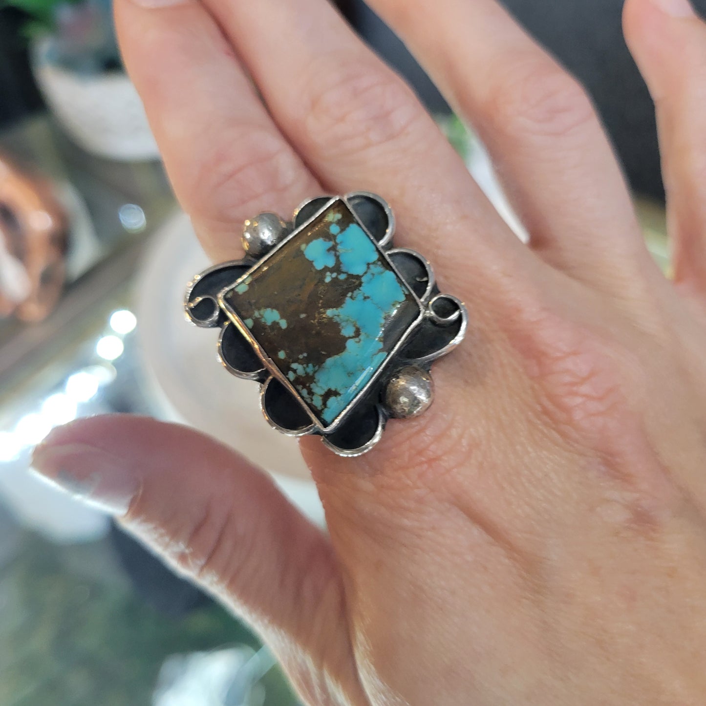 Sterling Turquoise Ring sz. 10.5