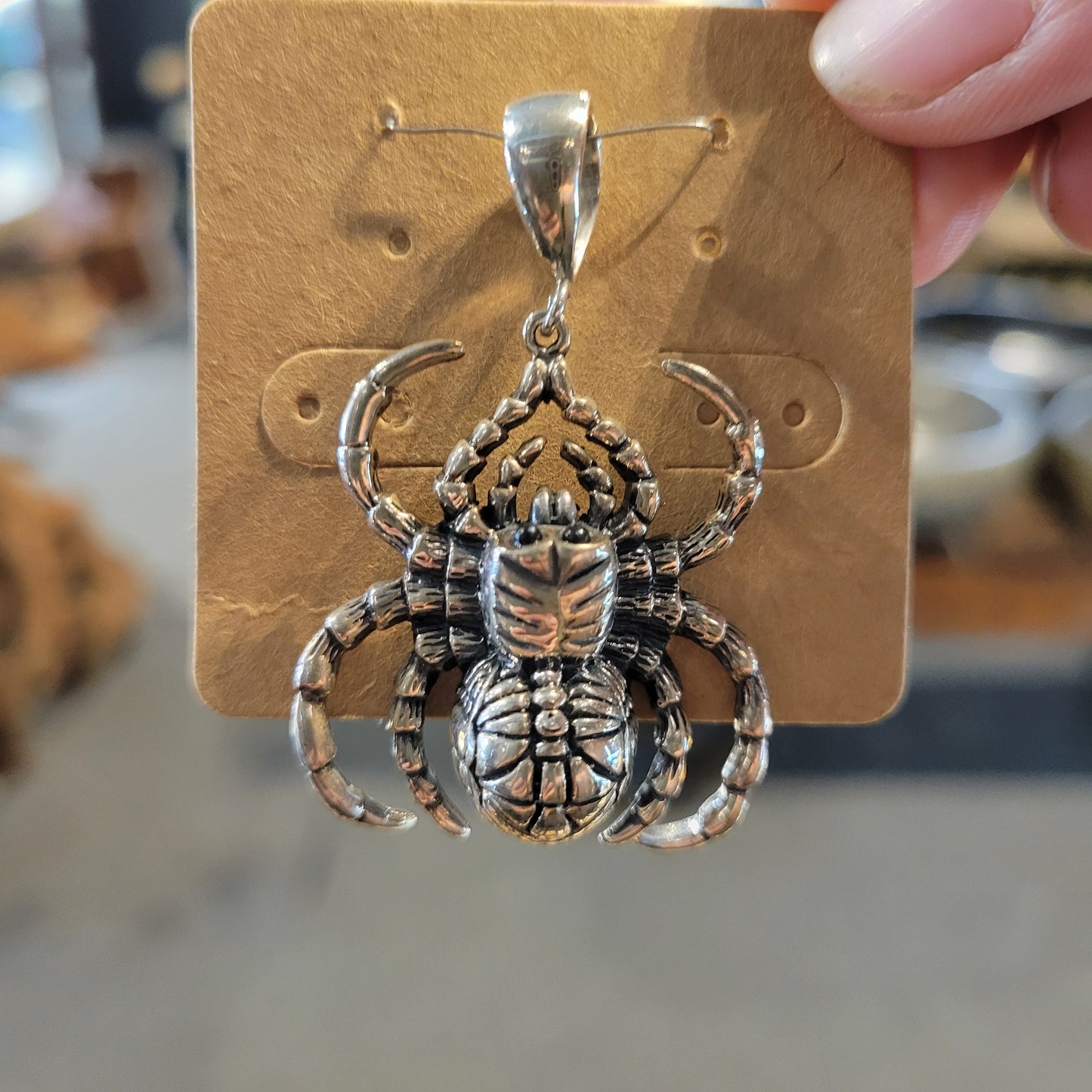 Sterling Spider Necklace