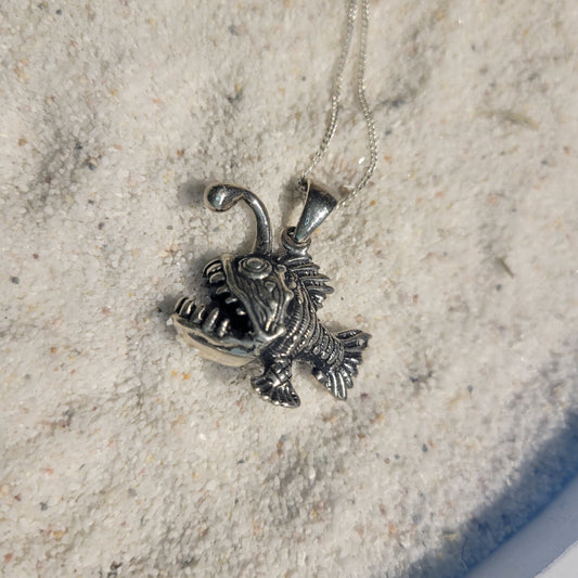 Sterling Small Angler Fish Necklace