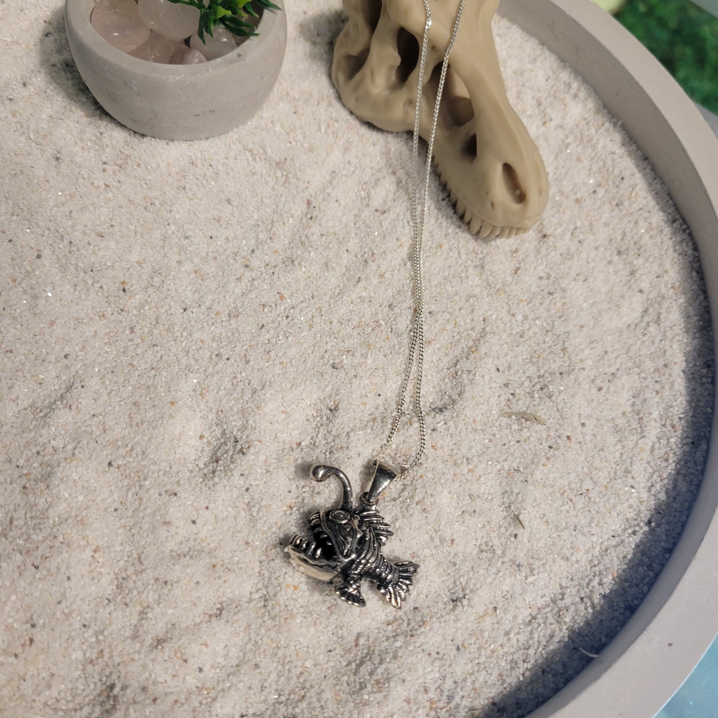 Sterling Small Angler Fish Necklace