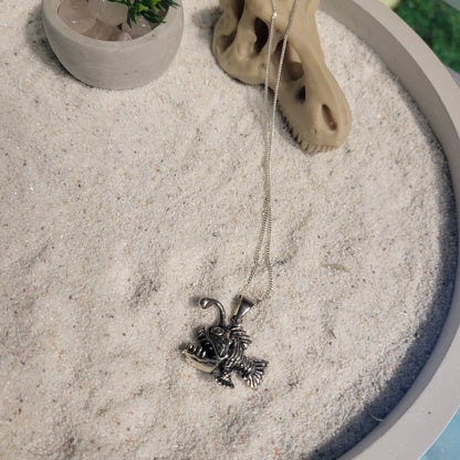 Sterling Small Angler Fish Necklace