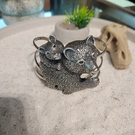 Sterling Soms Bear Cuff