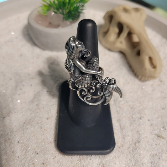 Sterling Mermaid Ring sz Adjustable