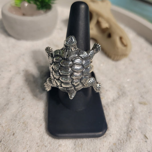 Sterling Turtle Ring sz Adjustable