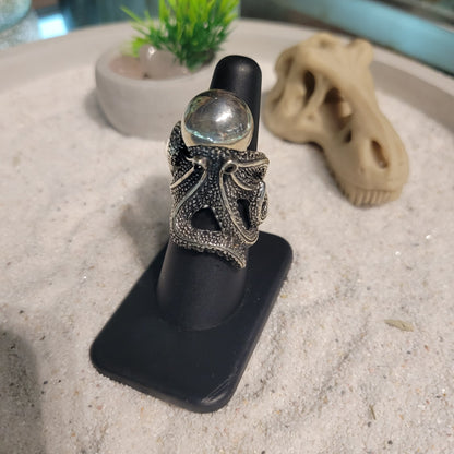 Sterling Octopus Ring sz Adjustable