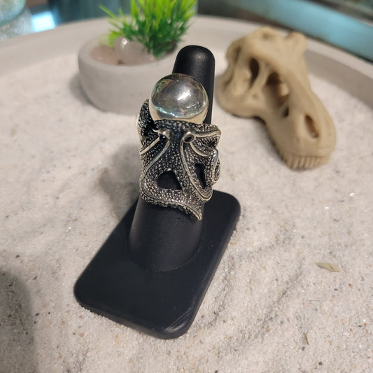 Sterling Octopus Ring sz Adjustable