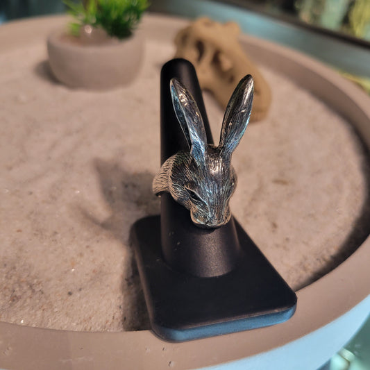 Sterling Rabbit Ring sz Adjustable