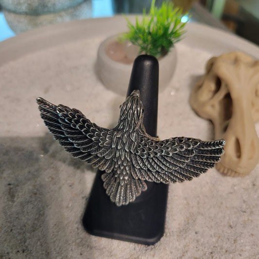 Sterling Eagle Ring sz Adjustable