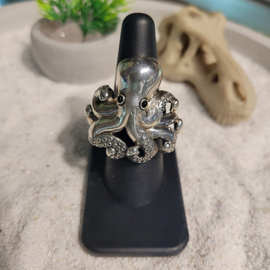Sterling Octopus Ring sz Adjustable