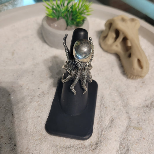 Sterling Octopus Ring sz Adjustable