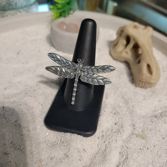 Sterling Dragonfly Ring sz Adjustable