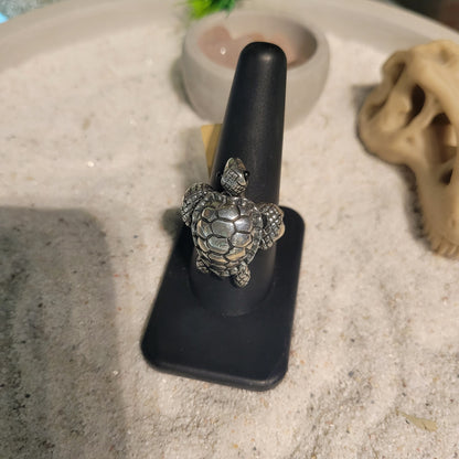 Sterling Turtle Ring sz Adjustable