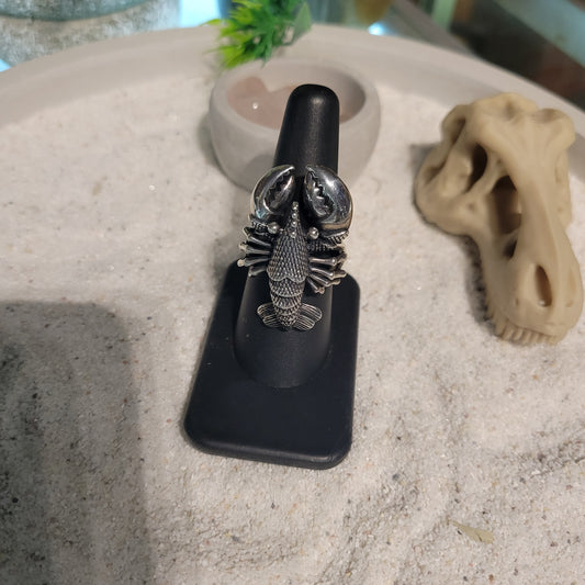 Sterling Lobster Ring sz Adjustable
