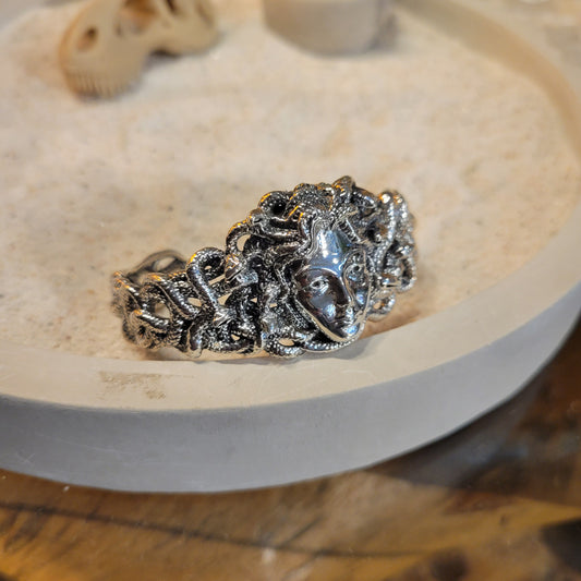 Sterling Medusa Cuff