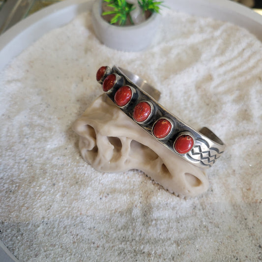 Sterling Coral Cuff