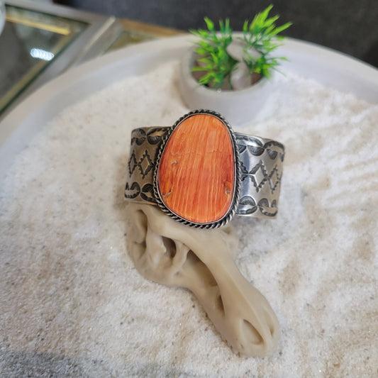 Sterling Spiny Oyster Cuff
