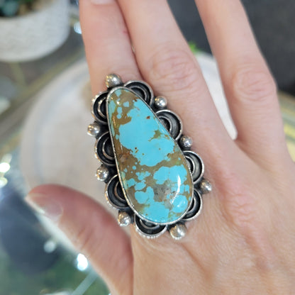 Sterling Turquoise Ring sz. 8.5