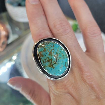 Sterling Turquoise Ring sz. 9.5