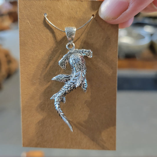 Sterling Hammerhead Shark Necklace