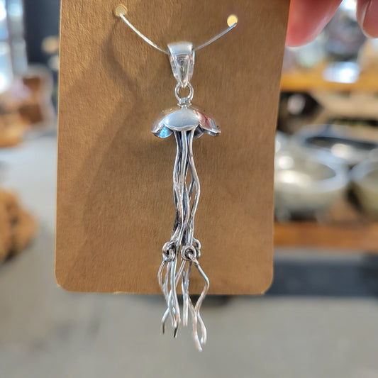 Sterling Jellyfish Necklace