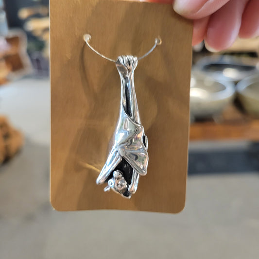 Sterling Bat Necklace