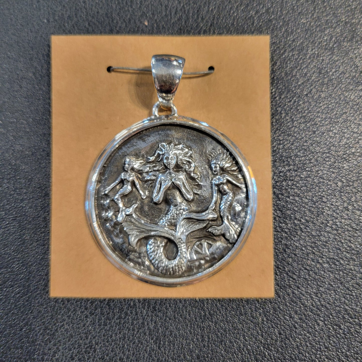 Sterling Mermaids Medallion Necklace